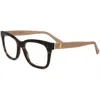 Jimmy Choo Women's 50mm Havana Nude Opticals In Multi