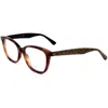 Jimmy Choo Women's 52 Mm Eyeglasses In Brown