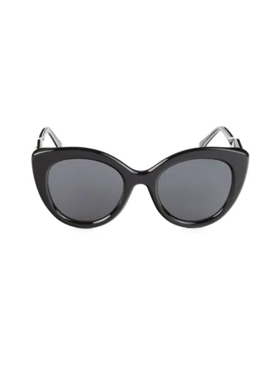 Jimmy Choo Women's Leone 52mm Cat Eye Sunglasses In Black