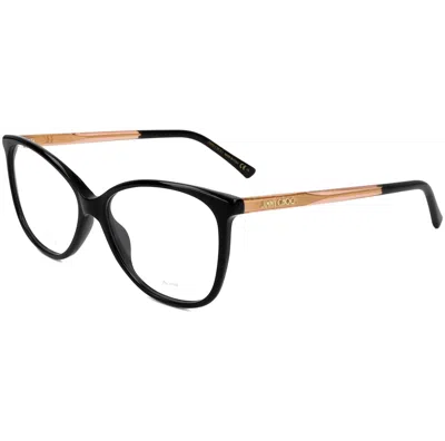 Jimmy Choo Women's 53 Mm Black Opticals In Pink