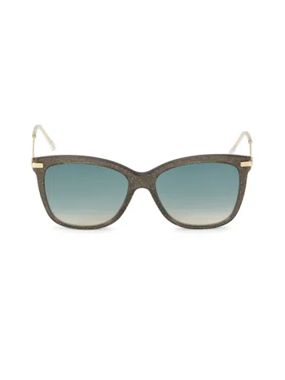 Jimmy Choo Women's 55mm Cat-eye Sunglasses In Green