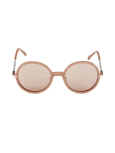 Jimmy Choo Women's 55mm Round Sunglasses In Brown