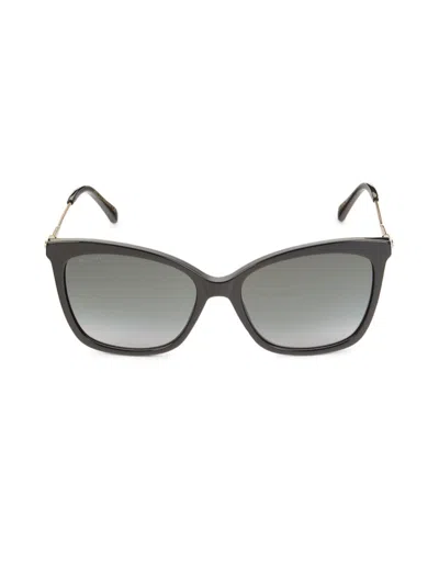 Jimmy Choo Women's 56mm Round Cat Eye Sunglasses In Gray
