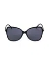 Jimmy Choo Women's 59mm Fedes Cat Eye Sunglasses In Black