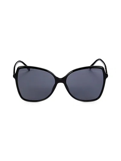 Jimmy Choo Women's 59mm Fedes Cat Eye Sunglasses In Black