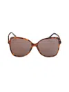Jimmy Choo Women's 59mm Fedes Cat Eye Sunglasses In Brown