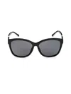Jimmy Choo Women's Lidie 59mm Rectangle Sunglasses In Black