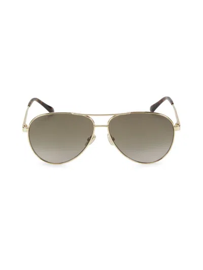 Jimmy Choo Women's 60mm Aviator Sunglasses In Gold