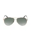 Jimmy Choo Women's 60mm Aviator Sunglasses In Gold