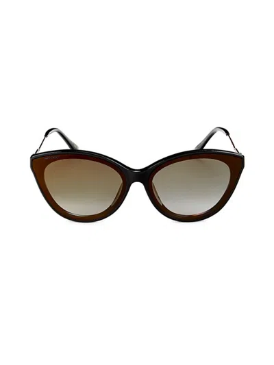 Jimmy Choo Women's 64mm Cat Eye Sunglasses In Brown