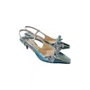 Jimmy Choo Women's Adalee Sb 50 Slingback Pumps In Metallic Silver In Blue