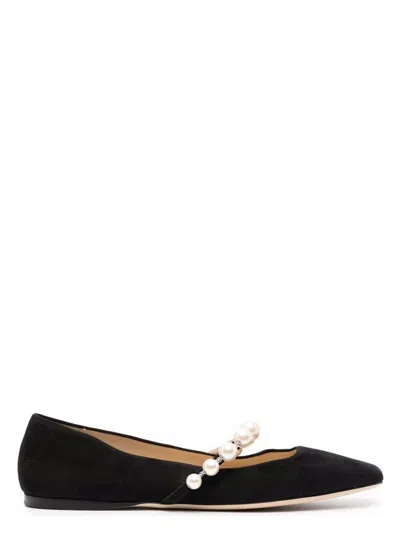 JIMMY CHOO WOMEN'S ADE FLAT SUEDE BALLETS