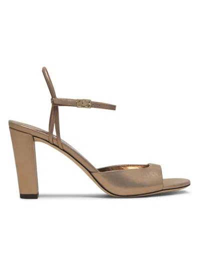 Jimmy Choo Women's Alys 85mm Shimmer Suede Sandals In Gold