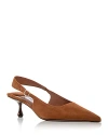 Jimmy Choo Women's Amel 50 Slingback Kitten Heel Pumps In Tan/tortoise