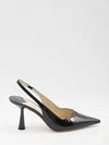 Jimmy Choo Amita 85 Patent Leather Slingback Pumps In Black