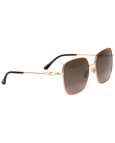 Jimmy Choo Women's Amora/f/sk 60mm Sunglasses In Gold