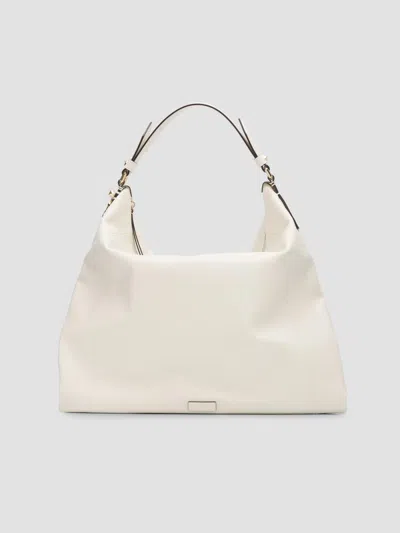 Jimmy Choo Women's Ana Leather Hobo Bag In White