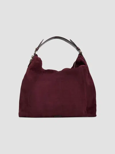 Jimmy Choo Women's Ana Suede Hobo Bag In Deep Merlot Light Gold