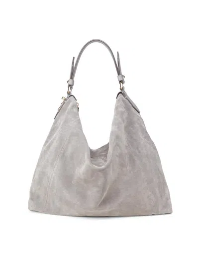 Jimmy Choo Women's Ana Suede Hobo Bag In Gray