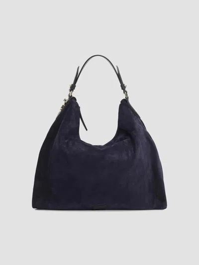 Jimmy Choo Women's Ana Suede Hobo Bag In Marine Light Gold