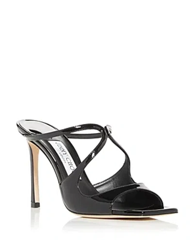 Jimmy Choo Luxurious Black Patent Leather Sandals For Women