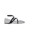 Jimmy Choo 'astoria' Glitter Ballet Flats In Silver