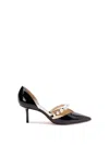 Jimmy Choo Pointed Toe Pumps With Faux-pearl Embellishment