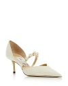 Jimmy Choo Women's Aurelie 65 D'orsay Pumps In Latte/white