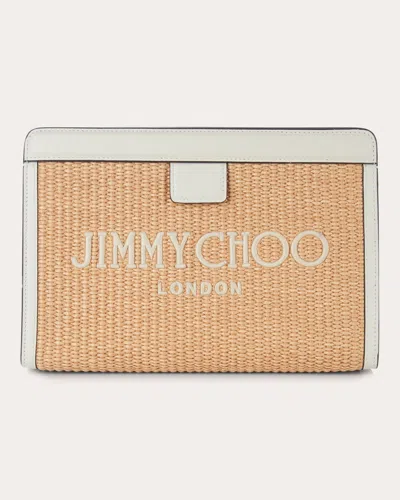 Jimmy Choo Women's Avenue Pouch In Natural/latte