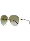 Jimmy Choo Women's Aviator Sunglasses Gray/s Rhlfq Gold/black 63mm In Multi