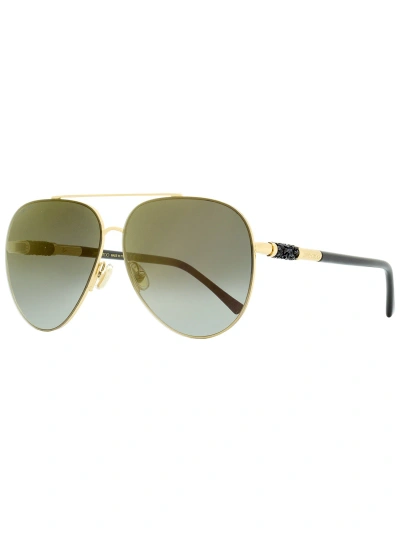 Jimmy Choo Women's Aviator Sunglasses Gray/s Rhlfq Gold/black 63mm In Multi