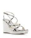 Jimmy Choo Women's Ayla 110 Wedge Espadrille Sandals In Roccia