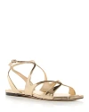 Jimmy Choo Sandales En Cuir Ayla In Gold