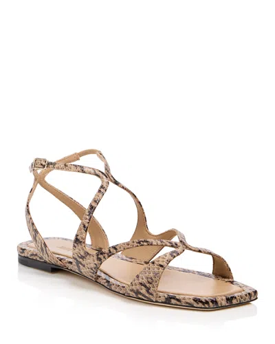 Jimmy Choo Ayla Snake-print Leather Strappy Sandals In Multi