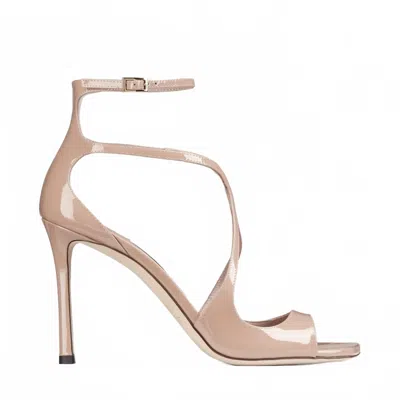 Jimmy Choo Women's Azia 95 Leather Sandals In Ballet Pink In Neutral
