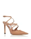 Jimmy Choo Women's Azia 95 Strappy Slingback High Heel Pumps In Ballet Pink