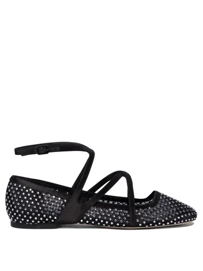 Jimmy Choo Astoria Ballerinas Rhinestone Embellishments In Black