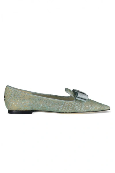 Jimmy Choo Women Ballerinas Gala In Green