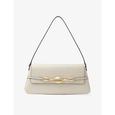Jimmy Choo Diamond Leather Shoulder Bag In Bamboo/gold