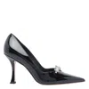 Jimmy Choo Belinda Decollete In Painted Leather In Black