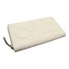 Jimmy Choo Women's Bettina Milk Leather Long Zip-around Wallet In White In Brown