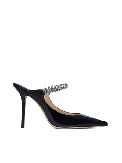 JIMMY CHOO JIMMY CHOO WOMEN BING 100 CRYSTALS PATENT LEATHER MULES