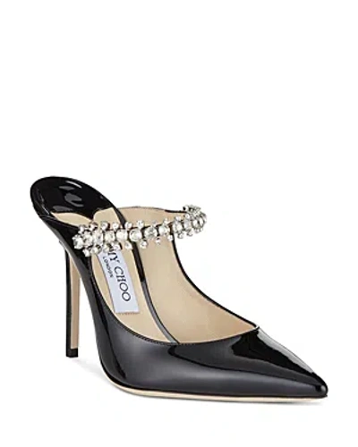 JIMMY CHOO WOMEN'S BING 100 EMBELLISHED HIGH HEEL MULES