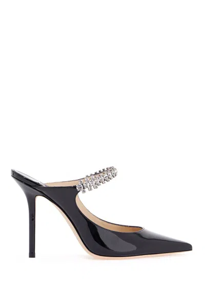 Jimmy Choo Black Bing Pumps With Crystals In Nero