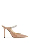 Jimmy Choo Womens Ballet Pink Bing 100 Crystal-embellished Patent-leather Heeled Mules In Pink