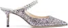 Jimmy Choo Bing 100 Glitter Pump In Silver