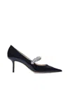 Jimmy Choo Bing 65mm Crystal-embellished Patent-leather Pumps