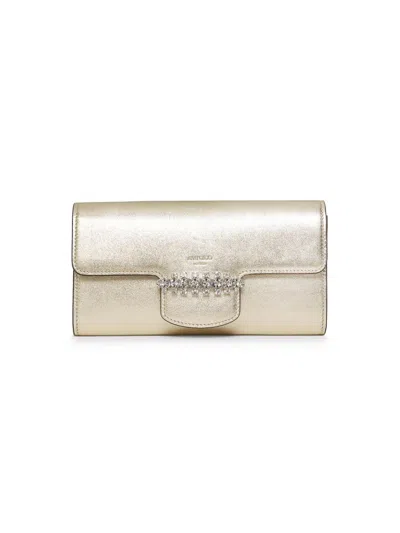 Jimmy Choo Women's Bing Metallic Leather Chain Wallet
