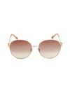 Jimmy Choo Women's Birdie 60mm Round Sunglasses In Pink