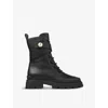 Jimmy Choo Womens Black Noemi 45 Logo-embellished Grained-leather Heeled Ankle Boots In Black